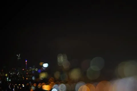 Blurred dramatic night view of city Stock Photos