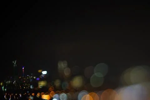 Blurred dramatic night view of city Stock Photos