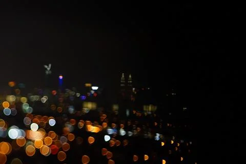 Blurred dramatic night view of city Stock Photos