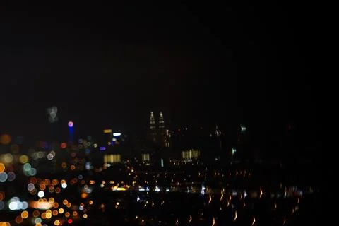 Blurred dramatic night view of city Stock Photos