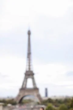 Blurred Eiffel Tower background. Foto stock