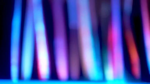 Blurred Element moving colorful lines light in dark background Stock Footage 272464373