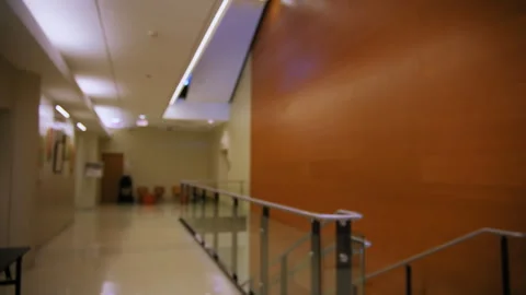Blurred empty hall front of elevator , no people, blur background Stock Footage 273094169