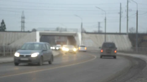 Blurred evening road 4, abstract view Stock Footage 123166202