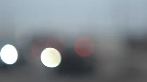 Blurred evening road, abstract view Stock Footage 123166205