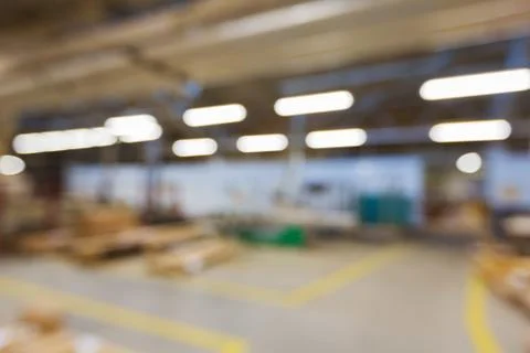 Blurred factory workshop background Foto stock