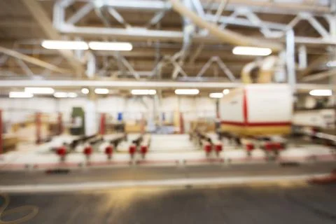 Blurred factory workshop background Foto stock