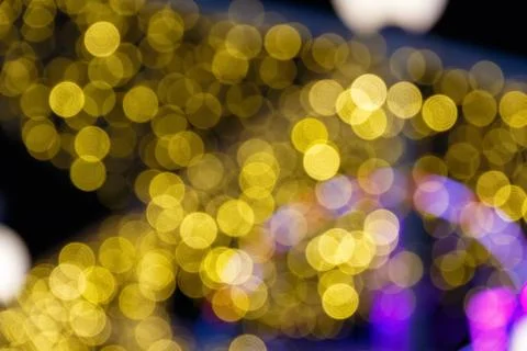 Blurred Festive Lights For Background Use Stock Photos