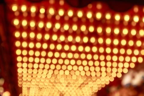 Blurred Festive Lights For Background Use Stock Photos