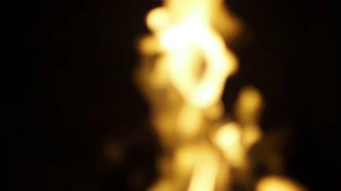 Blurred fire flame isolated black background, 4k Stock Footage 111967728