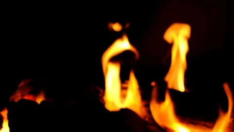 Blurred Fire Flames. Slow Motion fire flames abstract background Stock Footage 101603707