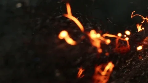 Blurred Fire Weaving Around MAC Stock Footage 74540125