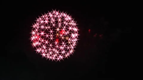 Blurred firework display Stock Footage 161437046