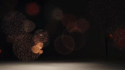 Blurred Fireworks Bokeh Effect Background Stock Footage 284297577