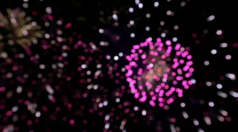 Blurred fireworks display Stock Footage 51209102