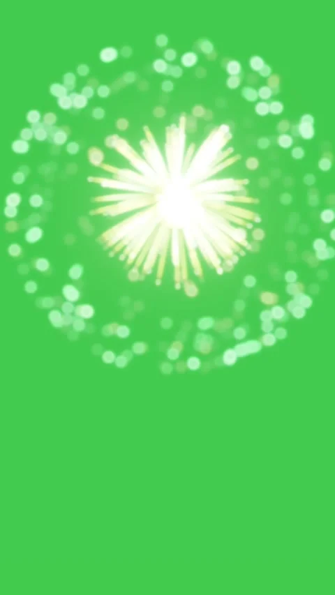 Blurred Fireworks Explosion Vertical Green Screen Motion Overlay Stock Footage 344759690