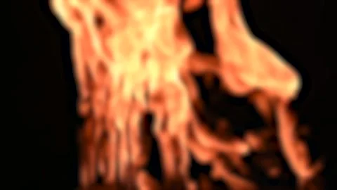Blurred flames of fire. Slow motion of burning fire Stock Footage 262693298