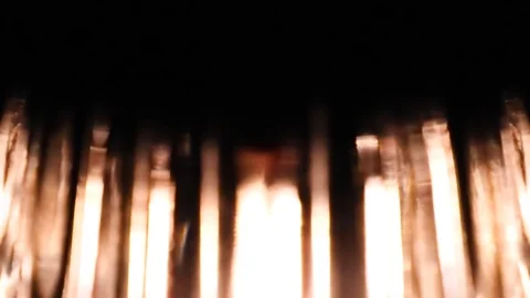 Blurred flashing fire light reflection on glass Stock Footage 128193977
