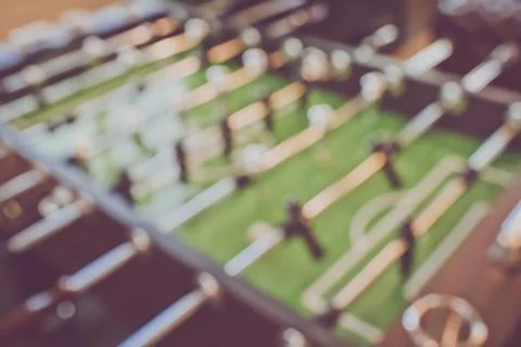 Blurred Foosball Table with vintage instagram style filter Foto stock