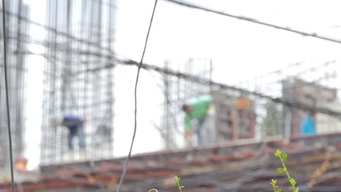 Blurred footage of Construction workers. Stock-Footage 102497534