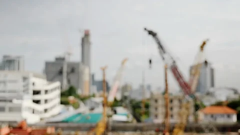 Blurred footage: Contractor is working. By using machines to work Stock Footage 112918530