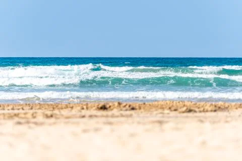 Blurred the front background of the warm seaside on a sunny day Foto stock