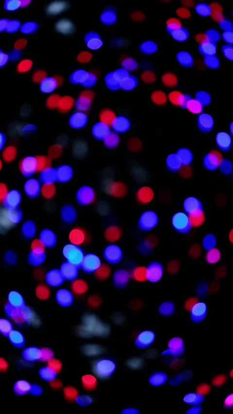 The blurred garland is multi-colored. vertically Stock Footage 142904648