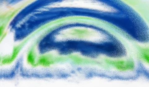 Blurred glassy abstract textured appearance on a blue and green background. Stock Illustration