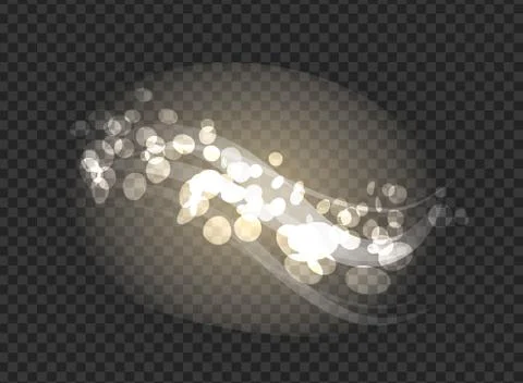 Blurred Glittering Sparkling Elements on Black Stock Illustration