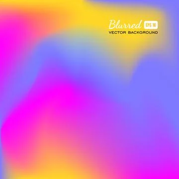 Blurred gradient mesh background. Colorful smooth banner template. Easy editable Stock Illustration