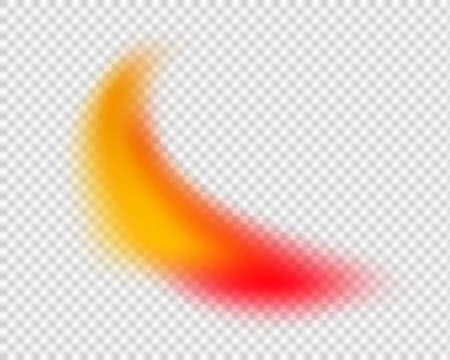 Blurred gradient shape with orange and red hues on white background  abstra.. Stock Illustration