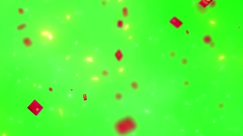 Blurred green screen background with scattered light reflections for video Video stock 346198332