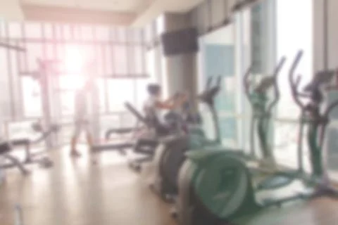Blurred gym background Stock Photos