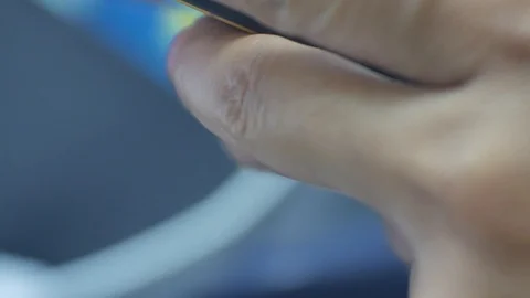 Blurred Hand using smartphone. Stock Footage 113990266