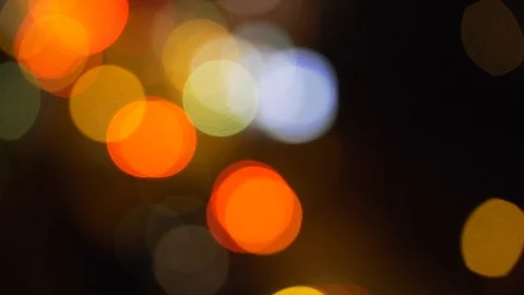 Blurred headlight by night Stock Footage 104147805