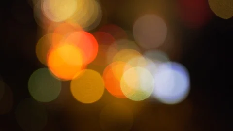 Blurred headlight by night Stock Footage 104147903