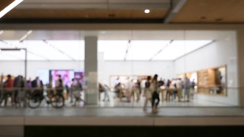 Blurred high-tech store. Stock Footage 121290707