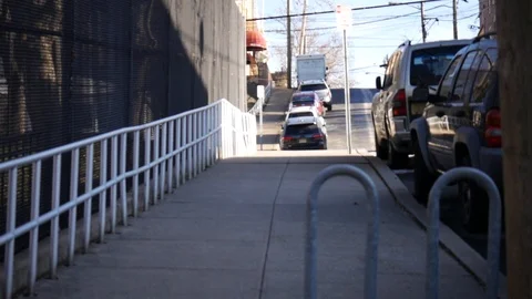 Blurred higher street level Stock Footage 122486857