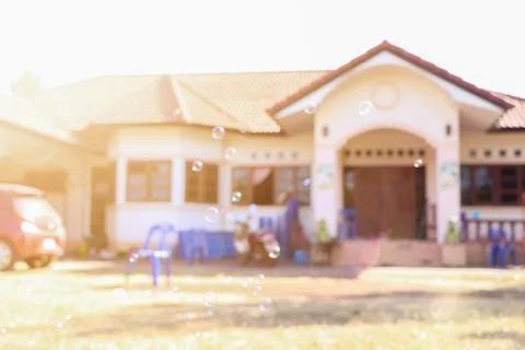 Blurred image and bubble Stockfoto's