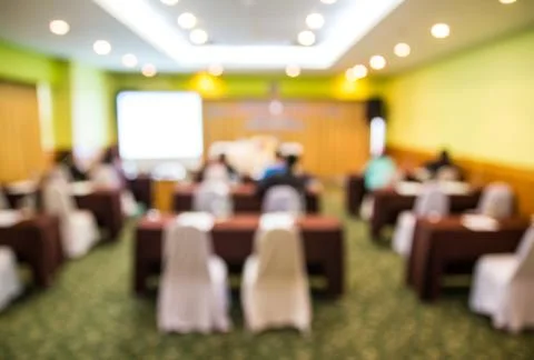 Blurred image of auditorium for background Stock Photos