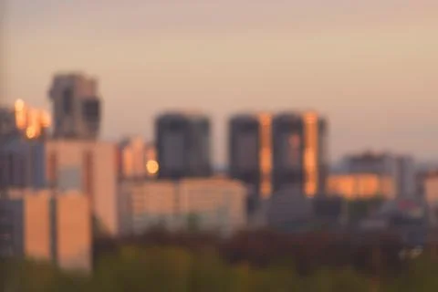 Blurred image of a city Stock Photos