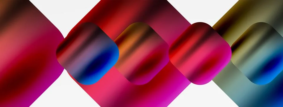 A blurred image of a colorful geometric pattern on a white background Stock Illustration