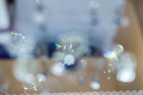 Blurred image of glasses. Stock Photos