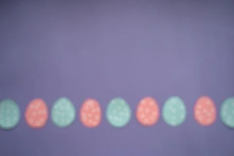 Blurred image to implement design ideas. Easter background with eggs, option  Stock Photos