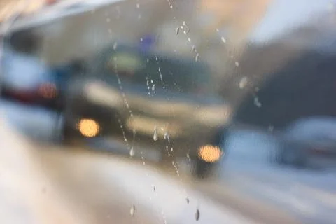 Blurred image of the machine through the glass. view for people with poor eye Stock Photos