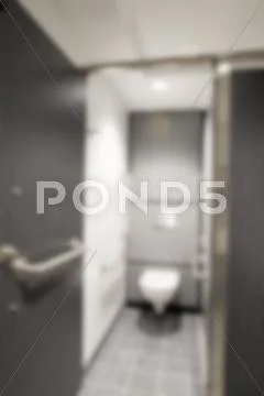 Blurred Image of Office Washroom Cubicle Stock Photos