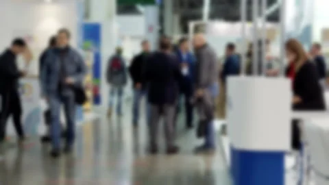 Blurred image of people unrecognizable silhouettes. Stock Footage 166568096