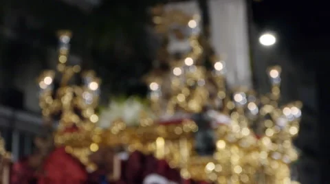 Blurred image of the procession Stock Footage 58808889