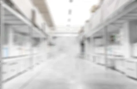 Blurred image of store. white background. defocus. Foto stock