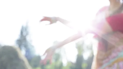 Blurred Indian dancing movements of hands Stock Footage 144615683